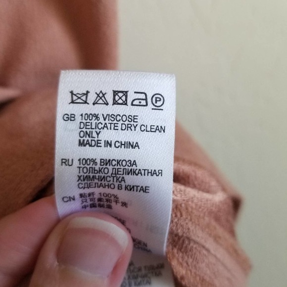 Reiss Blush Pink Jeweled Embellished Collar Shirt Sleeve Blouse Size 6 - Picture 4 of 7